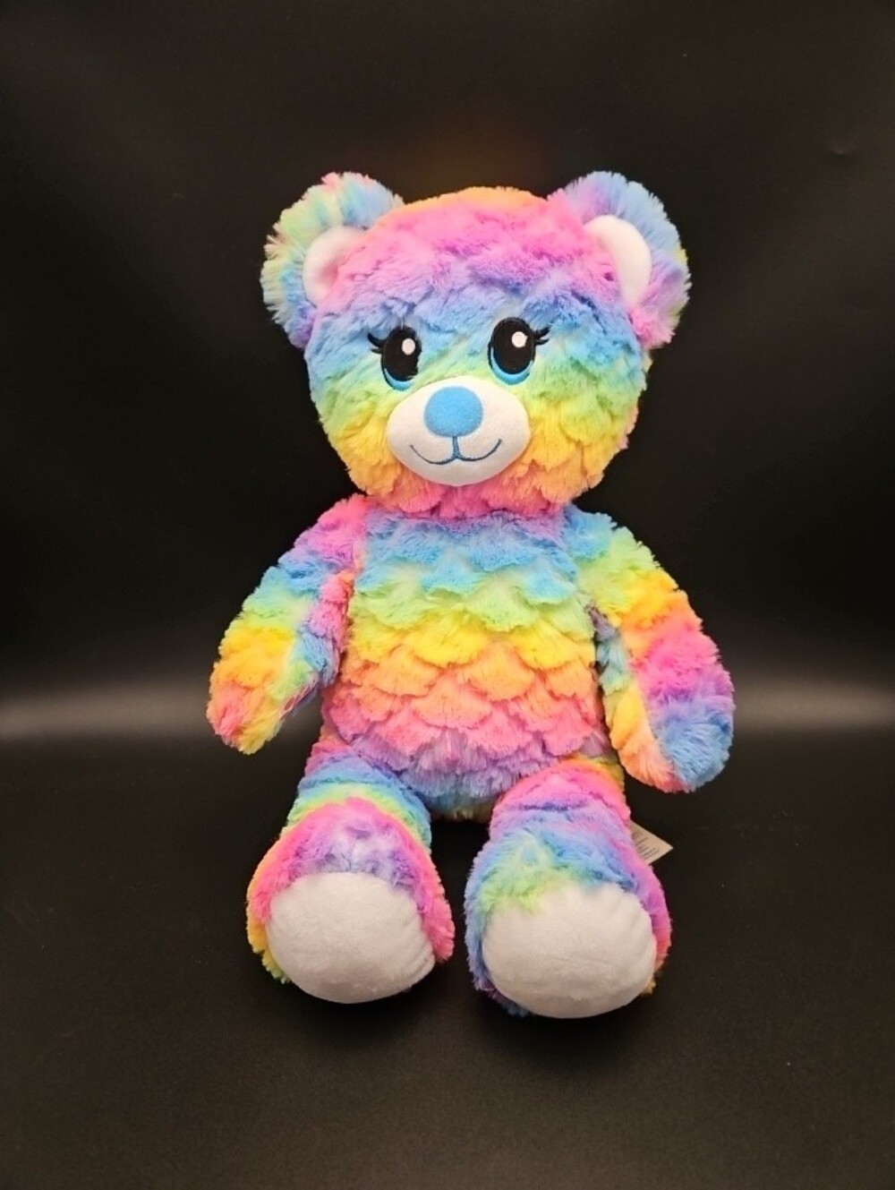 Build A Bear BABW Pastel Rainbow Plush Toy Stuffed Animal 17" Teddy Bear